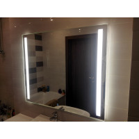 Зеркало в ванную комнату с подсветкой и антизапотевателем Мессина