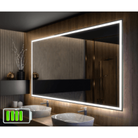 Зеркало с подсветкой по периметру для ванной комнаты Люмиро на батарейках (аккумуляторе)