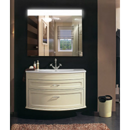 Зеркало в ванную с LED подсветкой Аврора размер 100х100 см